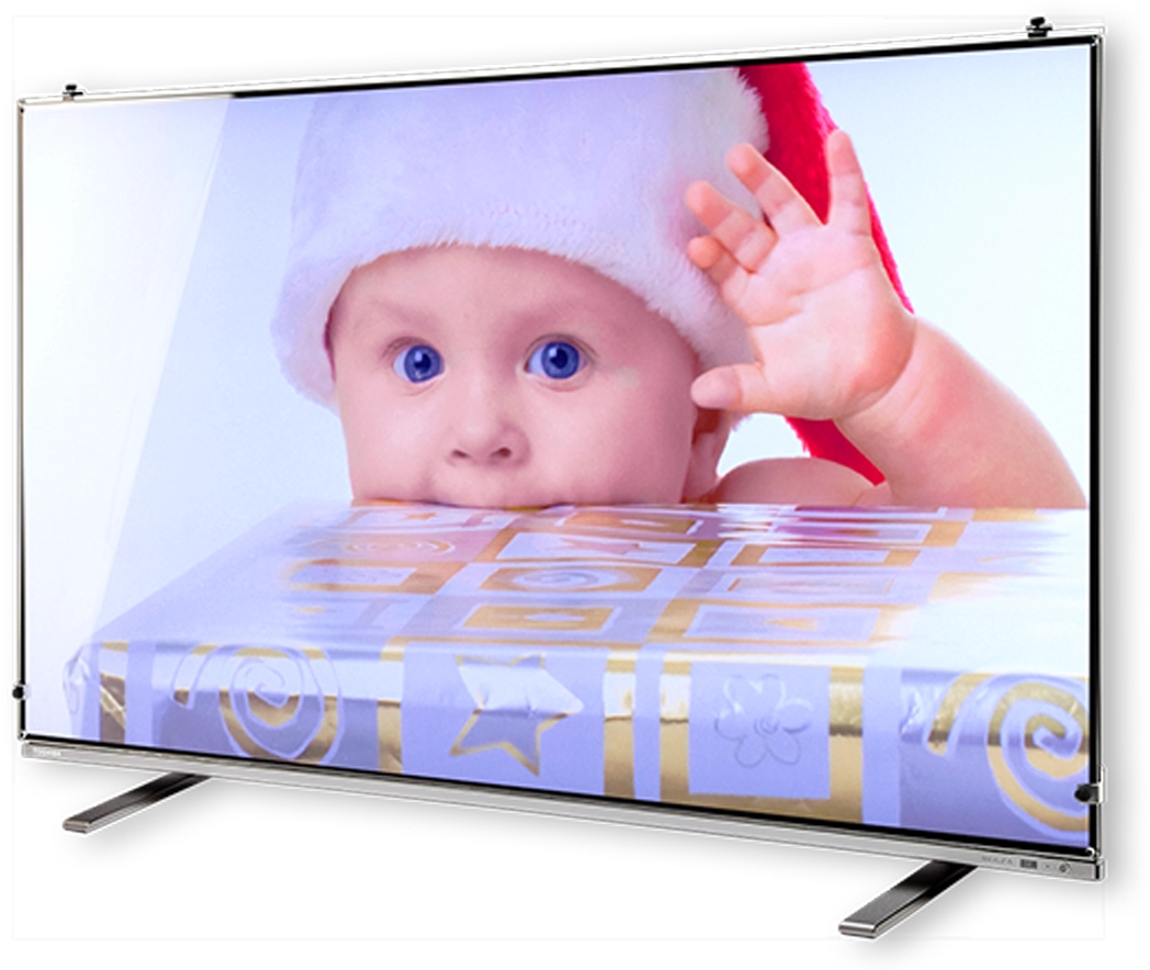 保護パネルを装着したテレビ